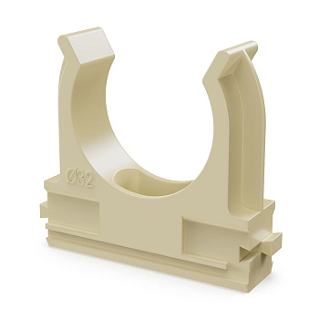 PR13.02777 крепеж-клипса для труб негорючая (НГ) атмосферостойкая сосна в малой упаковке d32 мм (10шт/500шт уп/кор) Промрукав