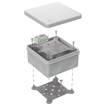 60-0300-7035-FR6.0-4-2-Р коробка огнестойкая разветвительная для о/п двухкомпонентная 60-0300-FR6.0-4-2-Р Е15-Е60 RAL7035 (14 шт/кор) Промрукав