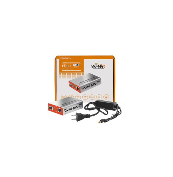 WI-MC111GP медиаконвертер c PoE, 1000-Base-T/1000Base-FX с SFP-портом Wi-Tek