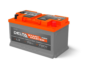 Аккумулятор Delta START MASTER 70 Ah AGM