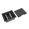 DR-PRO-015211 лючок напольный, 12 (2x6) модулей, вертикальный, пластиковая крышка, серый Datarex
