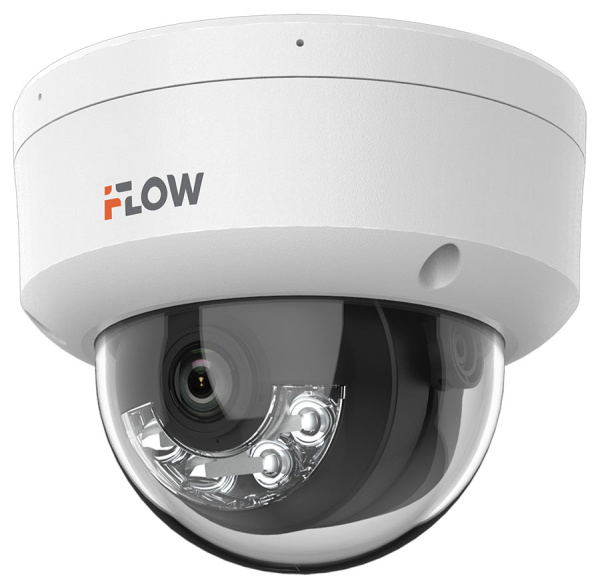 F-IC-2442C2MS(4mm) (Аналог DS-2CD2143G2-LIS2U(4mm)) 4Мп уличная купольная IP-камера видеонаблюдения iFlow