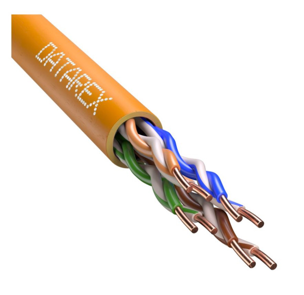 DR-140013 кабель витая пара категории 5е, LSZH нг(А)-HF, оранжевый, коробка 305 м Datarex