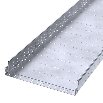 PR16.13466 лоток перфорированный Профи INOX (AISI 316) 600х100х3000 (2,0 мм) (6 м/уп) Промрукав