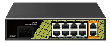 TSn-8FP10G2 10-ти портовый неуправляемый PoE коммутатор Tantos