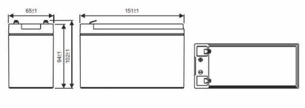 Аккумулятор WBR GP 1272 F2 (12В/7,2Ач)