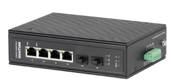 STP-0402 коммутатор сетевой промышленный, 6 портовый гигабитный Beward