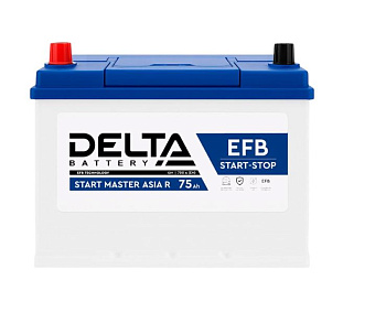 Аккумулятор Delta TART MASTER EFB 75 Ah Asia (с бортом) R