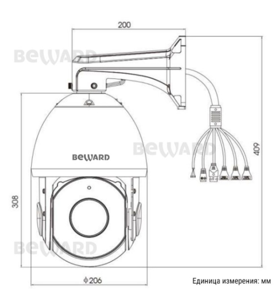 SV5018-R36 уличная поворотная всепогодная IP-камера видеонаблюдения Beward