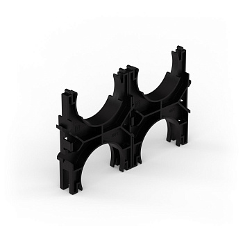 PR13.02569 кластер для двустенных труб d75 мм, двойной, двухсторонний (40 шт/кор) Промрукав 