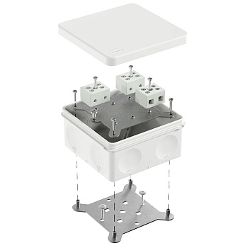 60-0300-9003-FR10.0-6 коробка огнестойкая для о/п двухкомпонентная 60-0300-FR10.0-6 Е15-Е120 RAL9003 100х100х50 (14 шт/уп) Промрукав