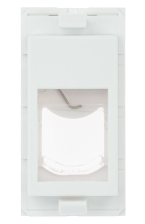 DR-513200 адаптер 22,5х45 мм со шторкой для модуля Keystone, 1 порт (модуль), белый Datarex