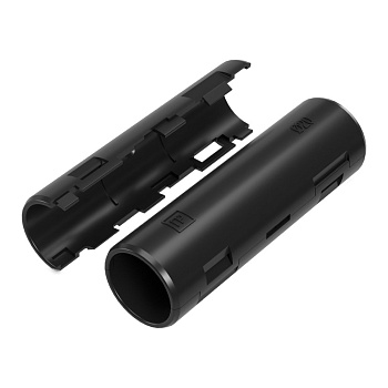 PR13.0414 муфта разборная d20 мм атмосферостойкая черная (70шт/840шт уп/кор) Промрукав