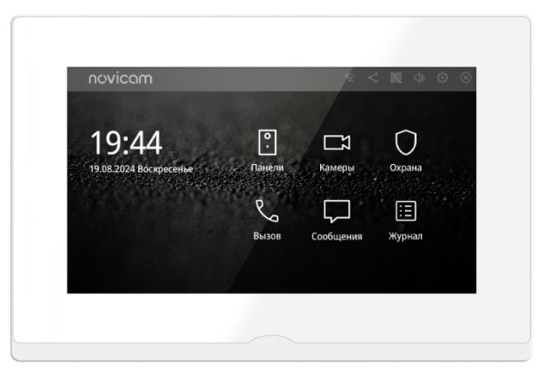 IMPULSE 7 IP WIFI WHITE (ver.4050) IP видеодомофон с сенсорным дисплеем 7" NOVIcam
