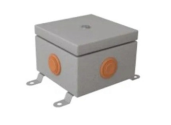 076-502 Коробка монтажная огнестойкая металлическая герметичная КМОМГ (8к х 2,5мм) 150х150х60 IP 66 (6 вводов) ПожТехКабель 