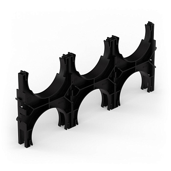 PR13.02581 кластер для двустенных труб d110 мм, тройной, двухсторонний (66 шт/кор) Промрукав 