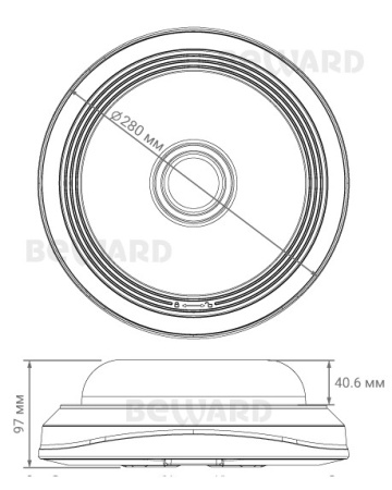 SV3218P4Z уличная купольная всепогодная IP-камера видеонаблюдения Beward