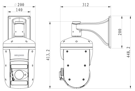 B57-30RW уличная купольно-поворотная IP-камера видеонаблюдения Beward
