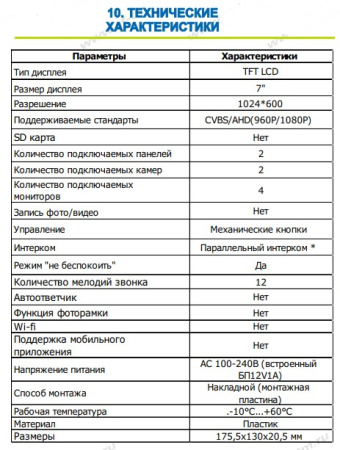 ST-M207/7 (M) БЕЛЫЙ монитор домофона Space Technology