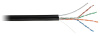 EC-UU004-5E-PE-SW-BK кабель NETLAN U/UTP 4 пары, Кат.5е, внешний с тросом, черный (305 м /бухта)