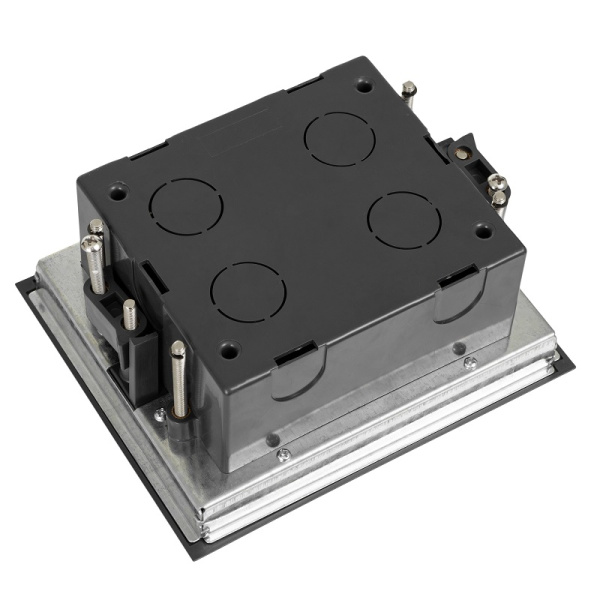 DR-PRO-014111 лючок напольный, 8 модулей, горизонтальный, пластиковая крышка, серый Datarex