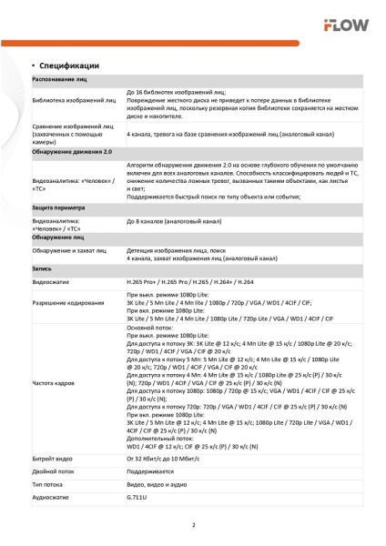 F-HR-2324/2 (Аналог DS-H332Q/2F) 32-х канальный гибридный HD-TVI регистратор c технологией SharpSense и AoC iFlow
