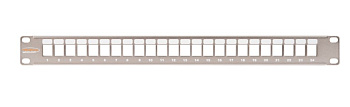 NMC-RP24-BLANK-1U-MT Коммутационная панель NIKOMAX 19", 1U, наборная, с заземлением, с органайзером, металлик