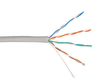 NKL 4100A-GY кабель NIKOLAN UTP 4 пары, кат.5e (класс D), одножильный, медный, 24AWG, серый РАСПРОДАЖА ОСТАТКОВ!!!