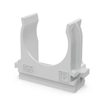 PR.02725м крепеж-клипса для труб Полистирол d25 мм (10шт/500шт уп/кор) Промрукав