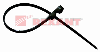 Хомут под винт nylon 3.6х150 мм черный (07-0155) (100 шт/уп) REXANT