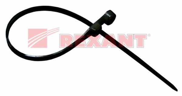 Хомут под винт nylon 3.6х150 мм черный (07-0155) (100 шт/уп) REXANT