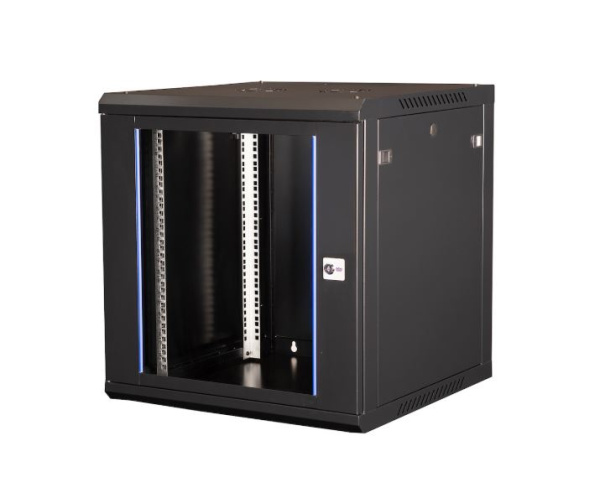 DR-633101 шкаф 19" телекоммуникационный настенный, дверь стекло, черный Datarex