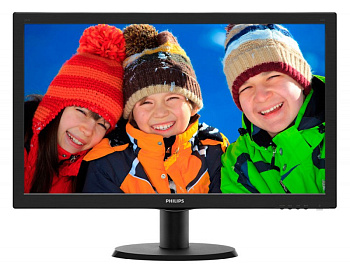 Монитор Philips 23.6" 243V5LSB (00/01) черный TN+film LED 5ms 16:9 DVI матовая 250cd 1920x1080 D-Sub