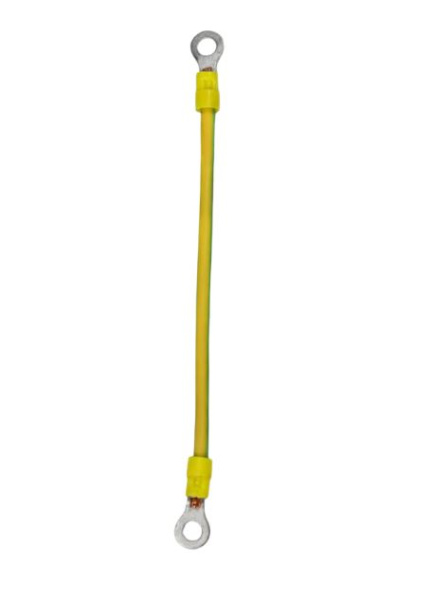 574-501 заземляющий проводник сечение ТПЖ 6 кв.мм. ПожТехКабель PTK-Accessories (Длина 150 мм. Под болт М8.)