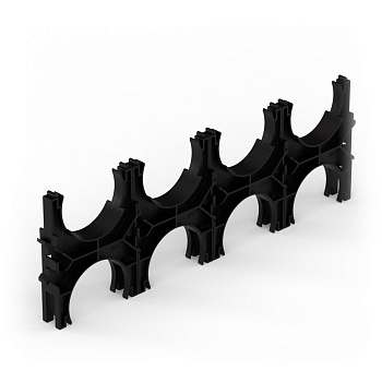 PR13.02590 кластер для двустенных труб d90 мм, четверной, двухсторонний (15 шт/кор) Промрукав 