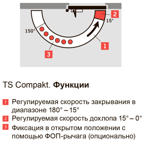 TS Compakt доводчик дверной (коричневый)