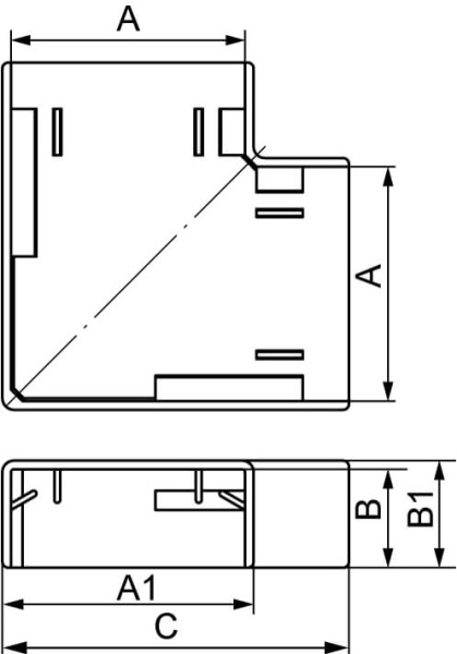 00425 APM 40x17 угол плоский (DKC)