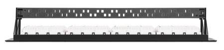 NMC-RP48UD2-2U-BK Коммутационная панель NIKOMAX 19", 2U, 48 портов, Кат.5e неэкранированная, с органайзерами, черная 