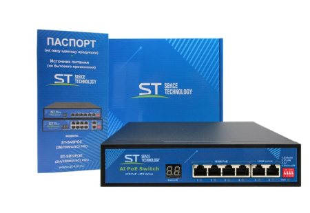 ST-S49POE (2М/78W/А/SC) PRO сетевой PoE коммутатор Space Technology