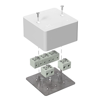 40-0460-FR6.0-10-Е60 коробка огнестойкая для кабель-канала 40-0460-FR6.0-10 Е15-Е60 (латунь) RAL9003 85х85х45 (44 шт/кор) Промрукав