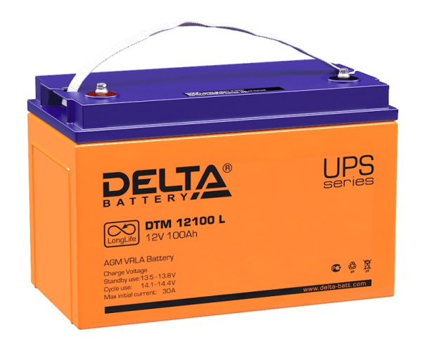 Аккумулятор Delta DTM 12100 L (12V / 100Ah)