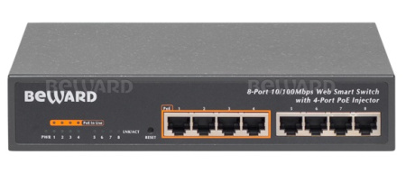 STW-8P4 управляемый Web/Smart коммутатор 8-ми портовый Beward