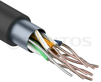 FTP 4PR 24AWG (Cu) CAT5E LDPE Outdoor 4×2×0,48 кабель витая пара (305 м/бухта) Tantos