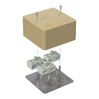 40-0460-1001-FR6.0-4-6-Р коробка огнестойкая разветвительная для кабель-канала 40-0460-FR6.0-4-6-Р Е15-Е60 RAL1001 85х85х45 (44 шт/кор) Промрукав