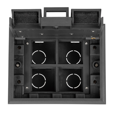 DR-PRO-014111 лючок напольный, 8 модулей, горизонтальный, пластиковая крышка, серый Datarex