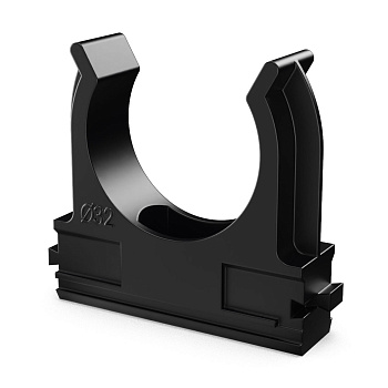 PR.02732ч крепёж-клипса для труб Полистирол черная d32 мм (25шт/500шт уп/кор) Промрукав