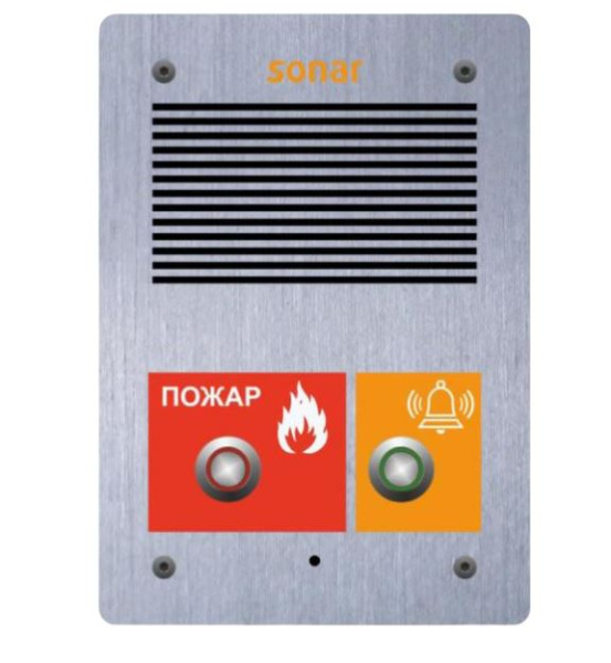 Sonar SNA-8521CR RAL 9005 (черный) подстанция сетевая вызывная панель интеркома, с реле Sonar