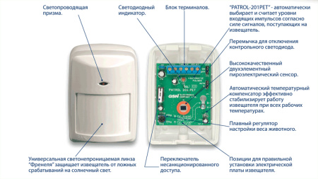 PATROL-201PET GSN пассивный инфракрасный извещатель
