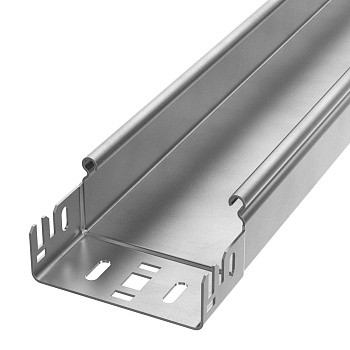 PR16.13995 лоток неперфорированный Профи INOX (AISI 304) 100х50х3000 (1,0 мм) (6 м/уп) Промрукав