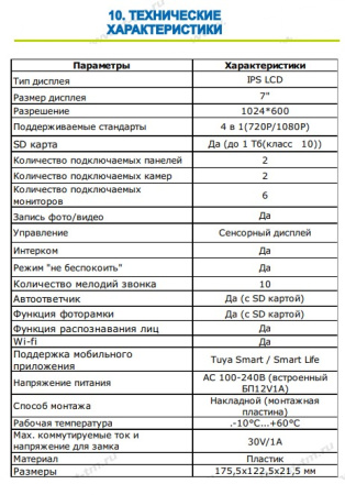 ST-M209/7 (TS/SD/WF/IPS) СЕРЫЙ монитор домофона Space Technology